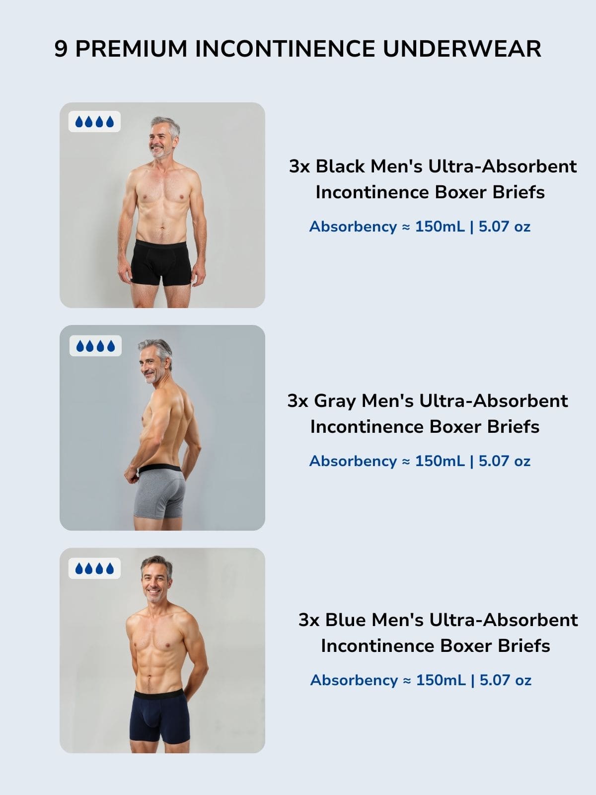 Everyday Boxer Briefs Pack (6+3 FREE)