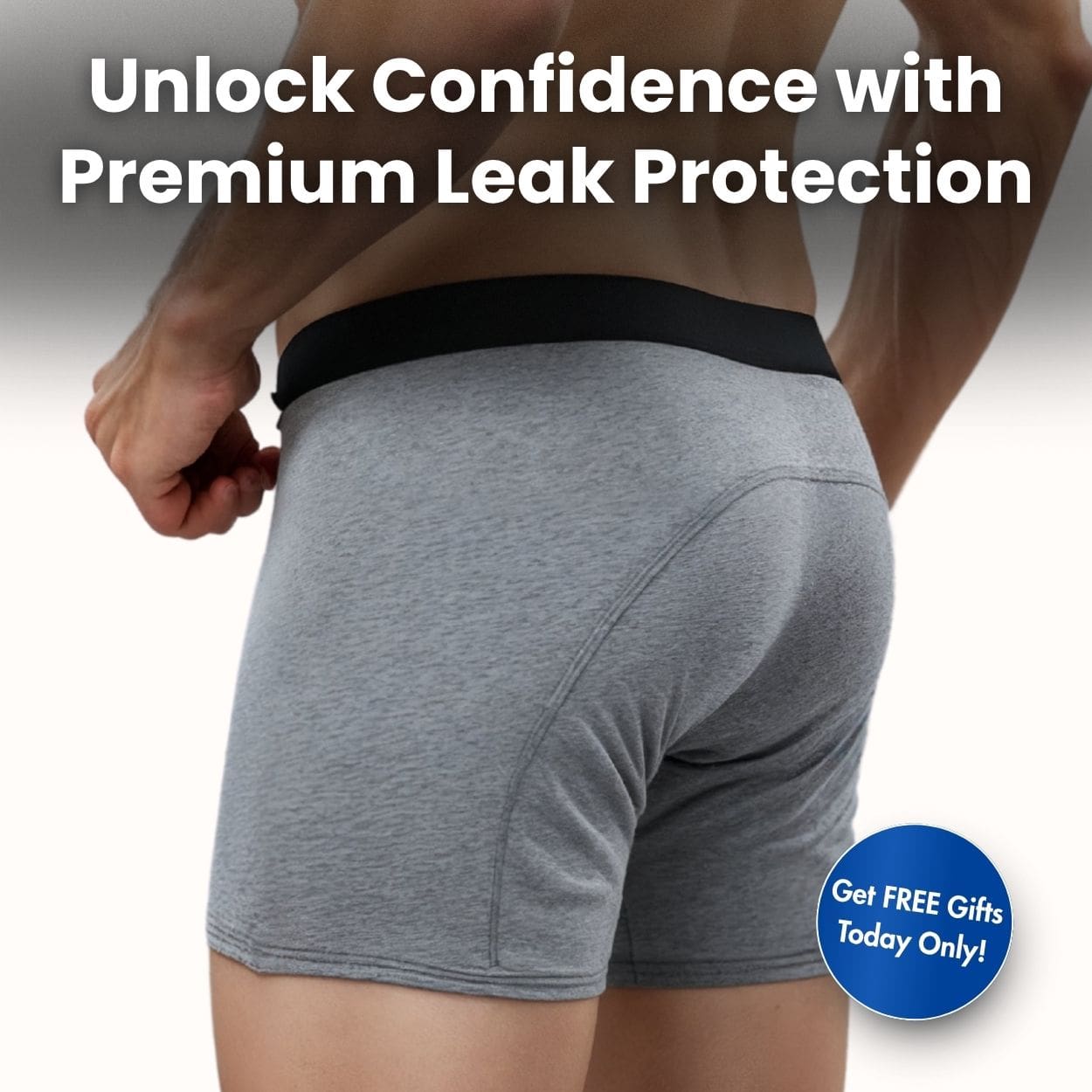 Men's Ultra-Absorbent Incontinence Boxer Briefs