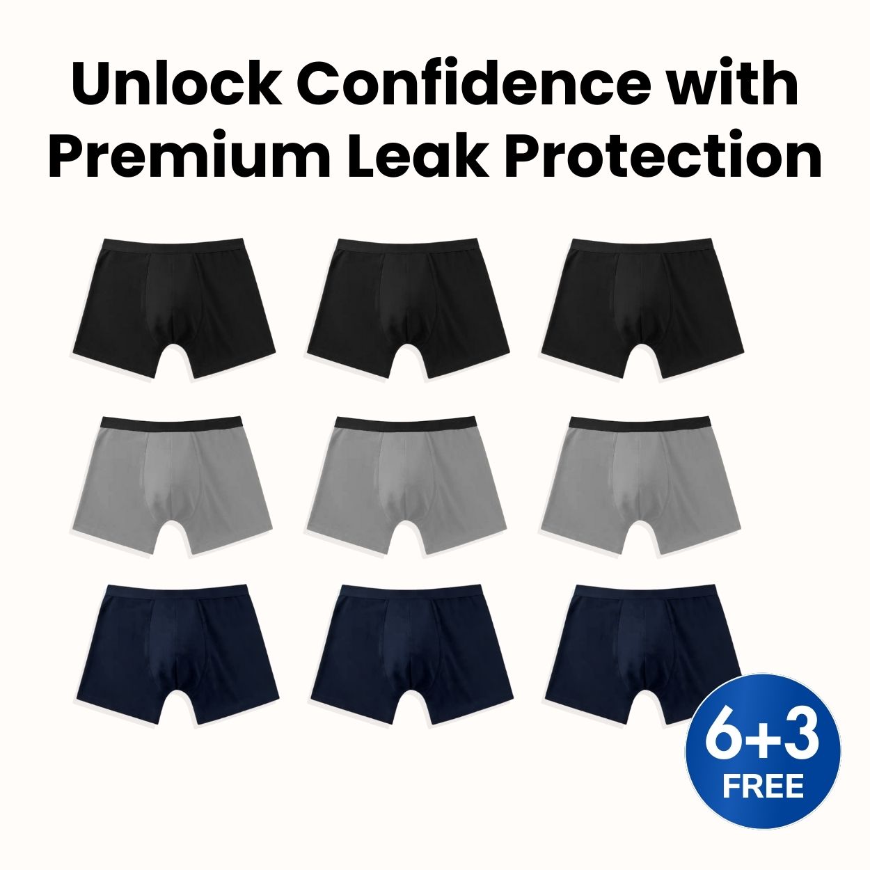 Everyday Boxer Briefs Pack (6+3 FREE)