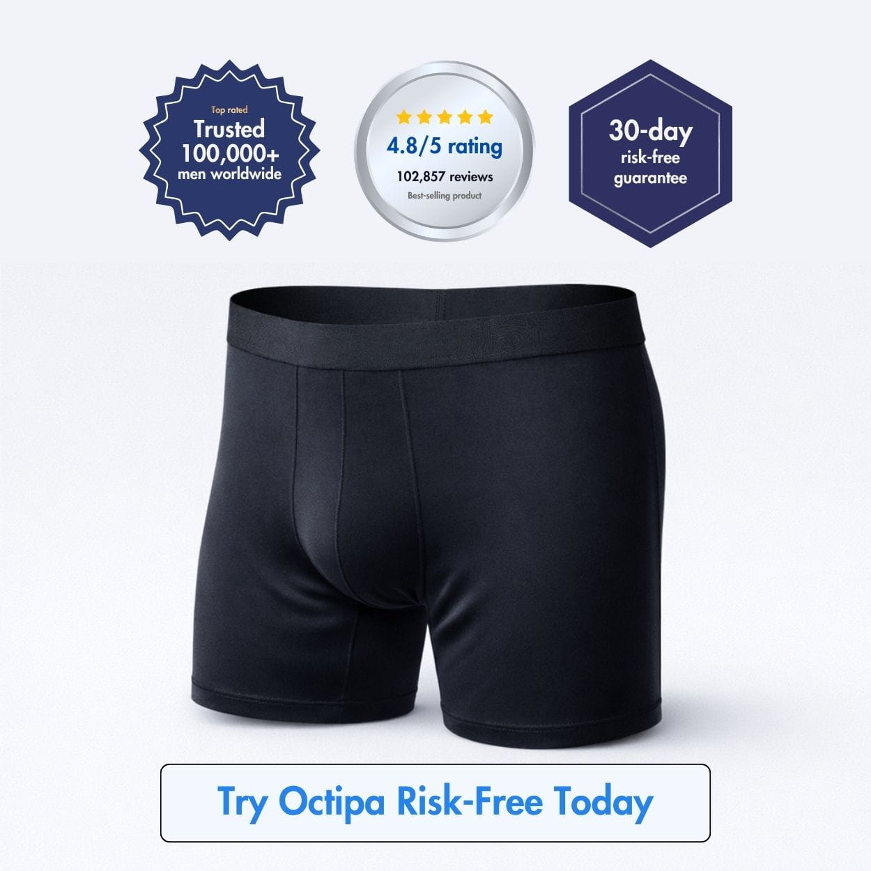 Men’s Light Absorbency Cotton Boxer Briefs