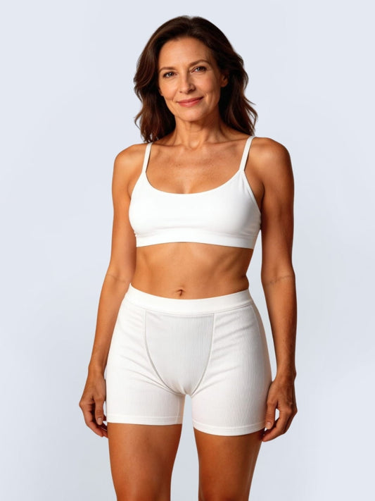 Women’s Maximum Absorbency Ribbed Boxer Shorts