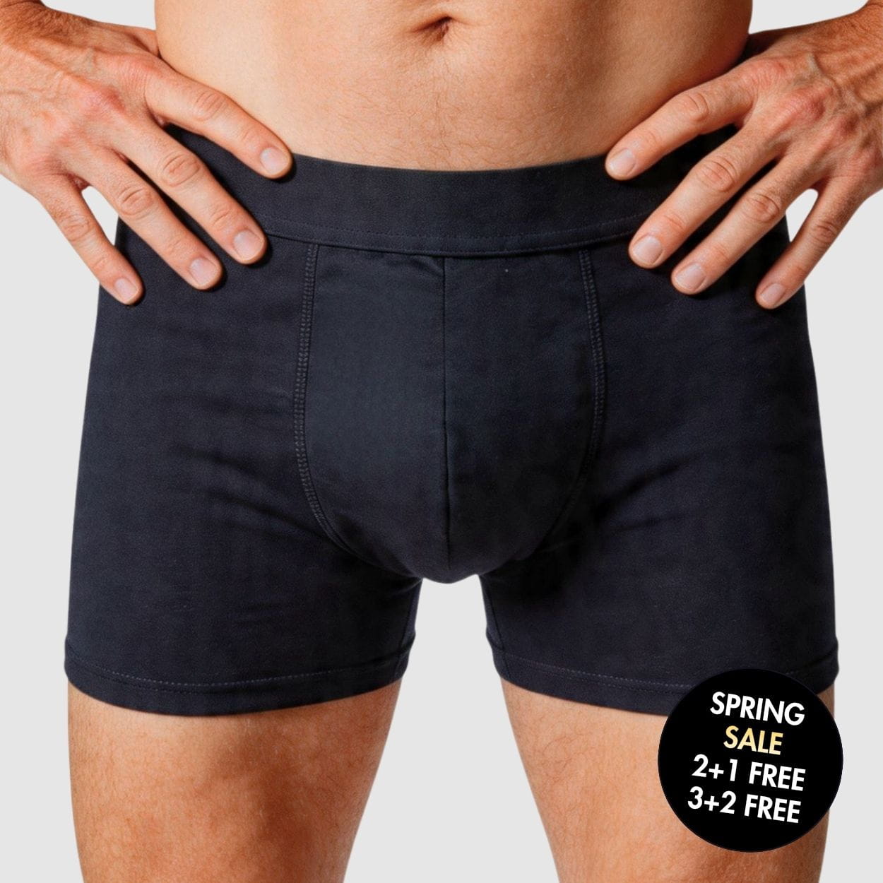 Men’s Light Absorbency Cotton Boxer Briefs