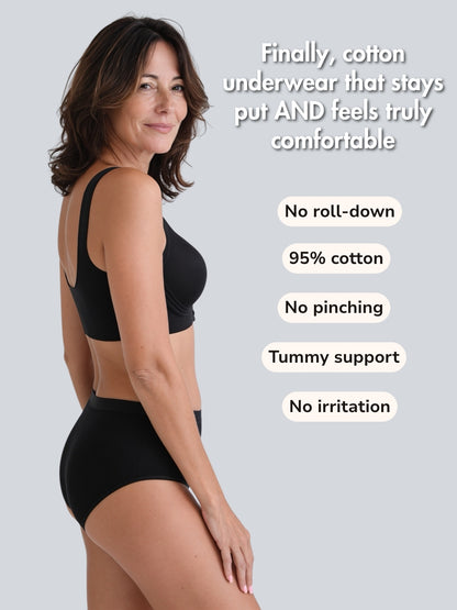 High-Waisted Cotton Comfort Panties