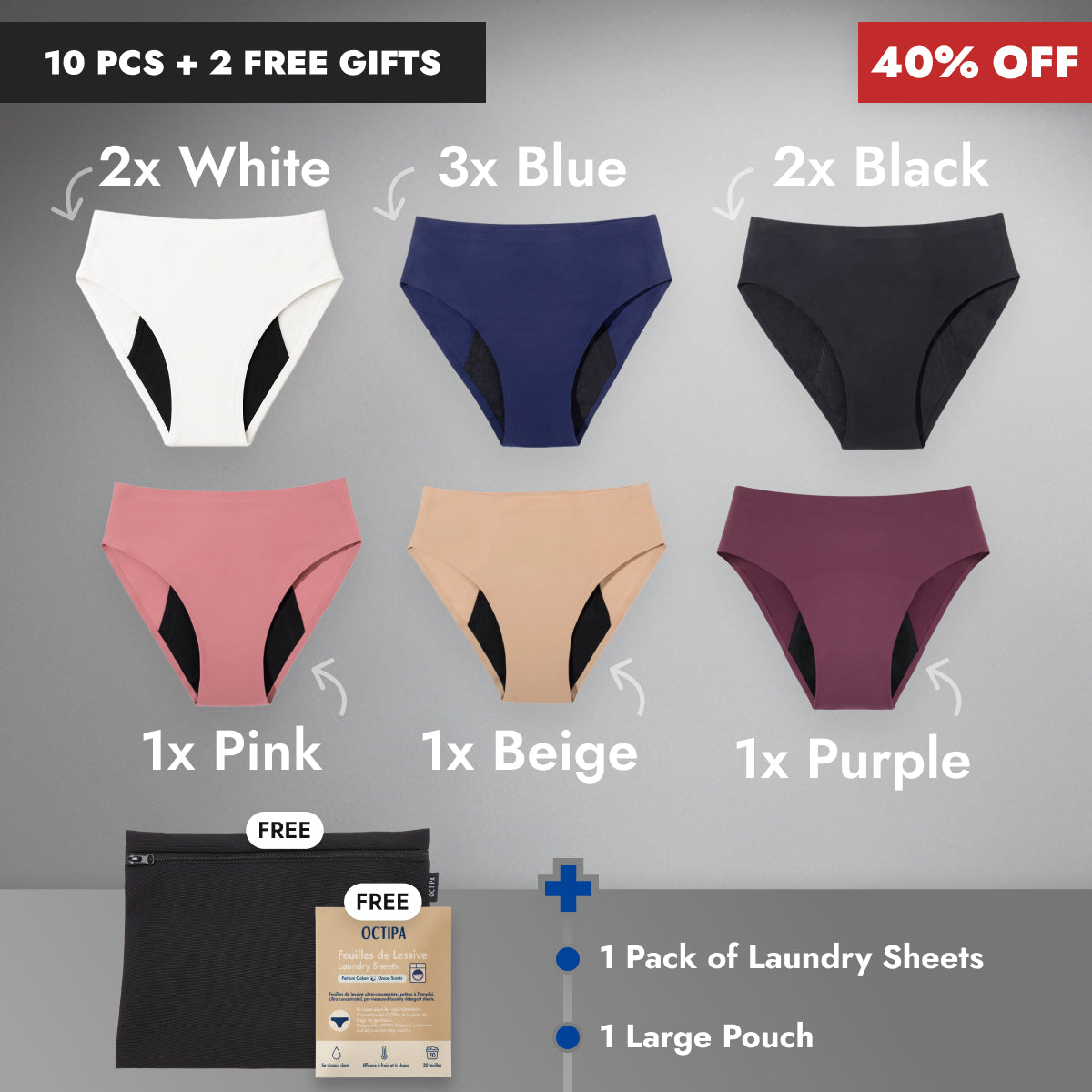 Black Friday Bundle - High Waist Ultra-Absorbent Incontinence Briefs
