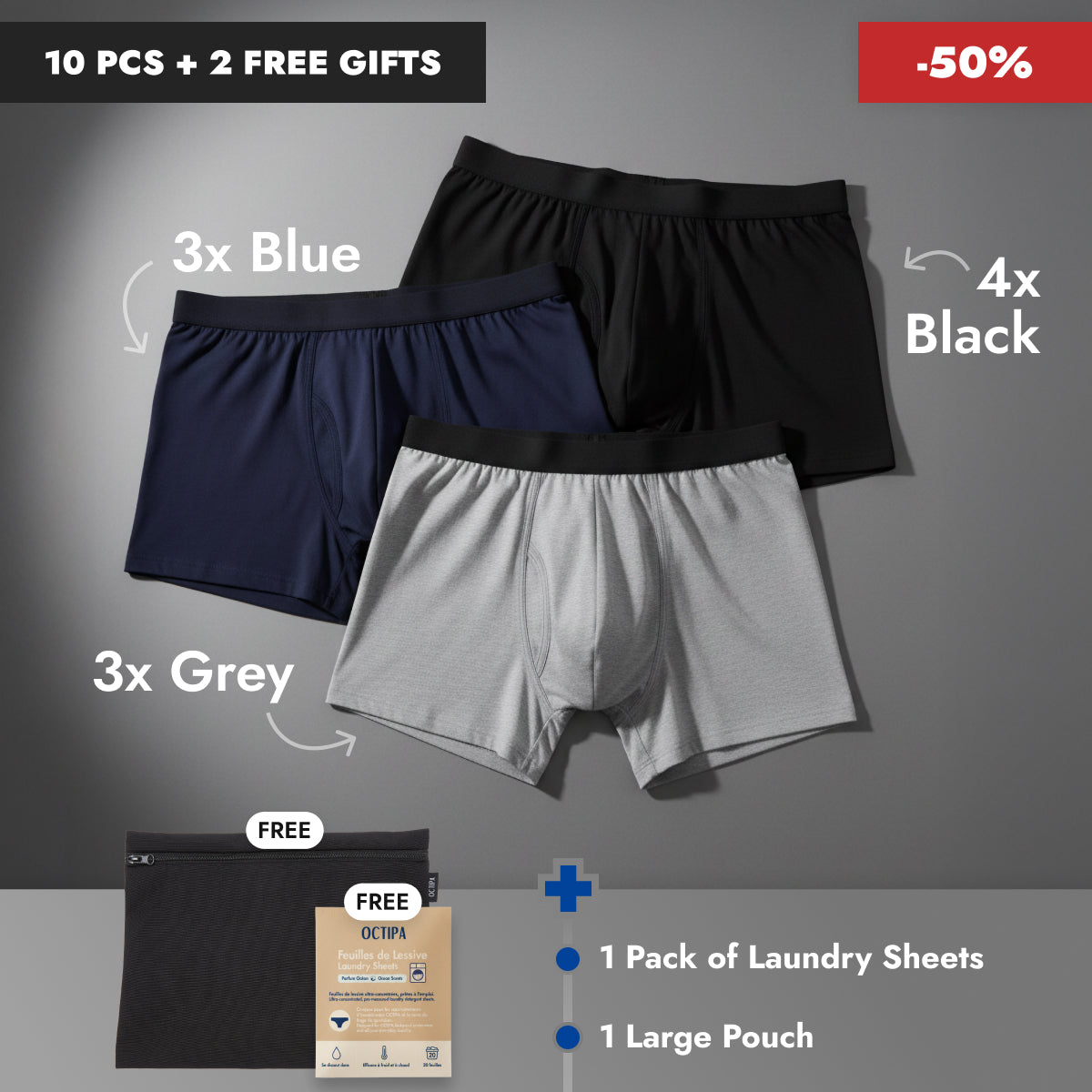 Black Friday Bundle - Men's Ultra-Absorbent Incontinence Boxer Briefs