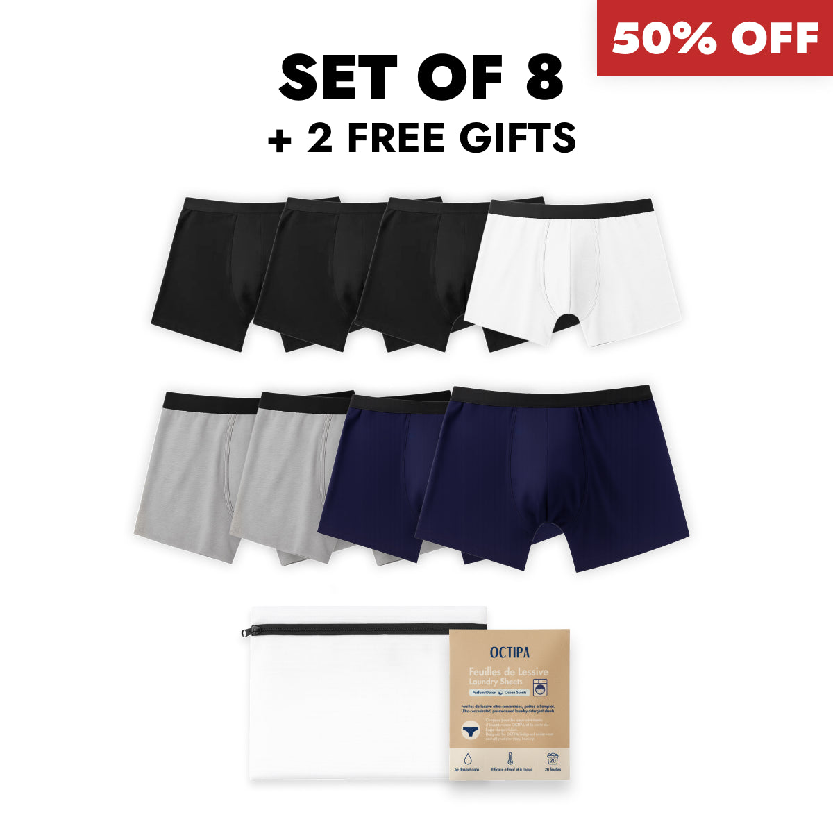 Christmas Bundle - Men's Ultra-Absorbent Incontinence Boxer Briefs