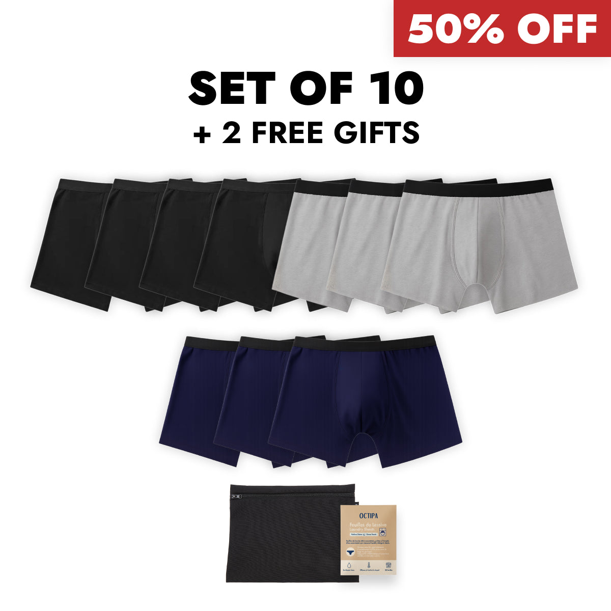 Black Friday Bundle - Men's Ultra-Absorbent Incontinence Boxer Briefs
