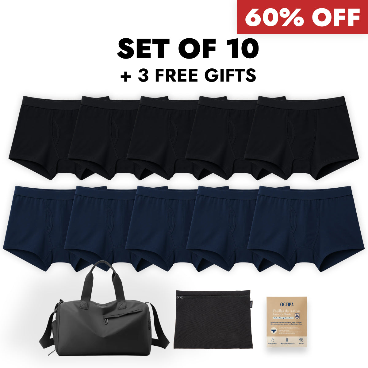 Black Friday Performance Bundle - Men's Light Leaks Absorbent Boxer Briefs