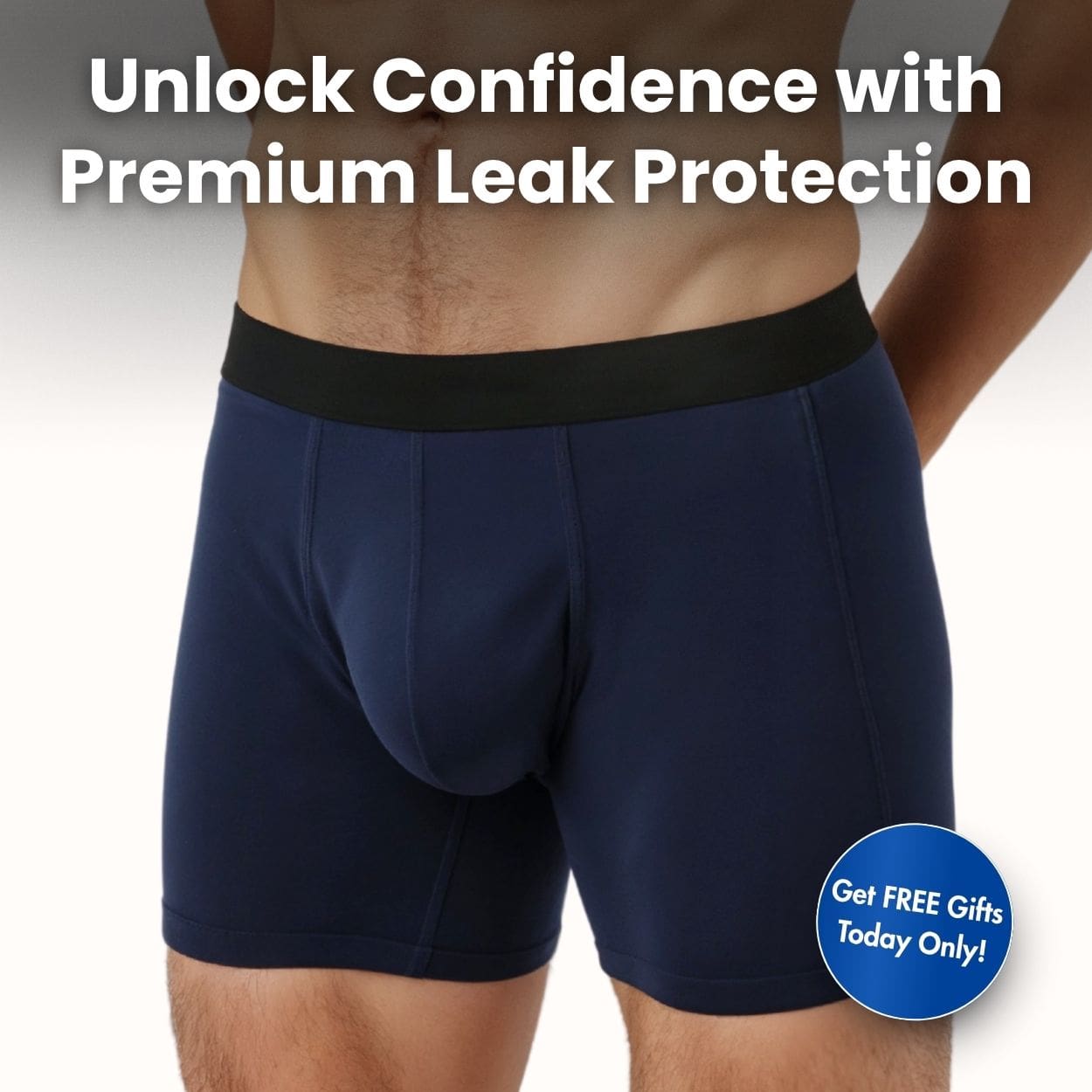 Men's Ultra-Absorbent Incontinence Boxer Briefs - Pack of 2