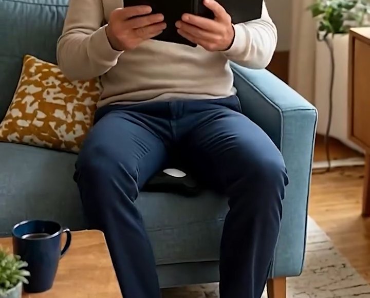 Training with the Pelvic Pulse while reading on the couch